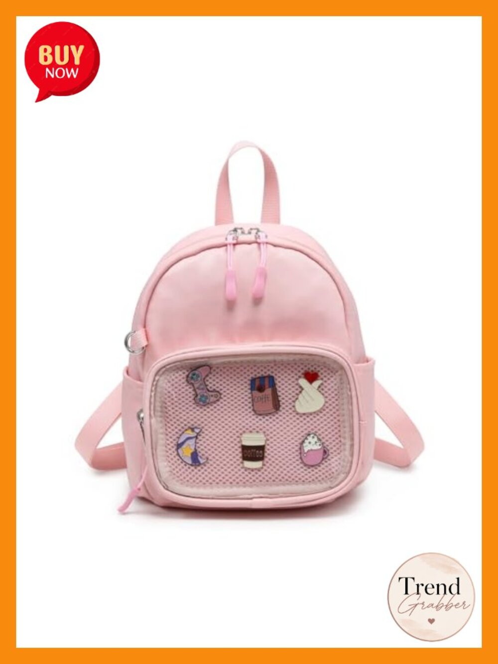 Small Nylon Ita Backpack, Pin Display Mini Backpack for Collectors